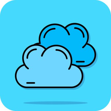 Bulut hesaplama teknolojisi izole edilmiş vektör illüstrasyon grafik tasarımı