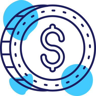 Dolu para dolar simgesi - taslak biçimi