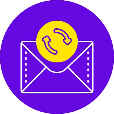 E-posta. Web simgesi basit illüstrasyon