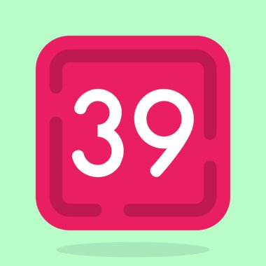 3 numaralı vektör illüstrasyon tasarımı