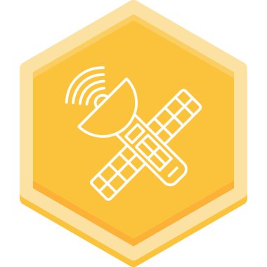 uydu simgesi vektör illüstrasyonu