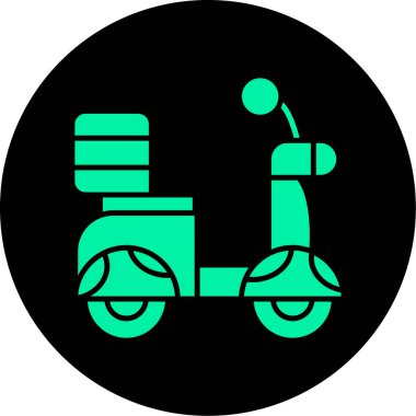 motosiklet web simgesi, vektör illüstrasyonu