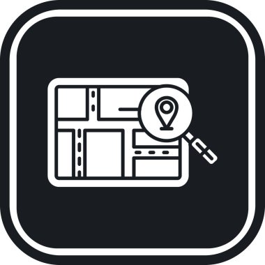 harita konumu ikon vektör illüstrasyonu