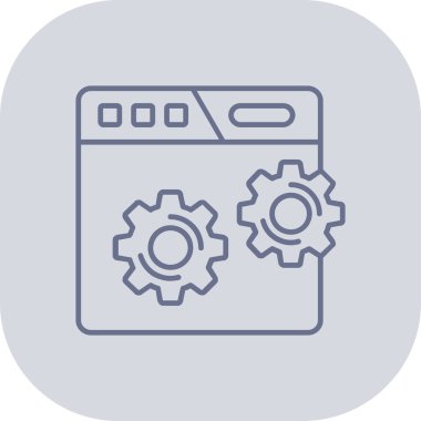 makine simgesi soyut arkaplanda izole edildi