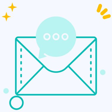 zarf simgesi, vektör çizimi