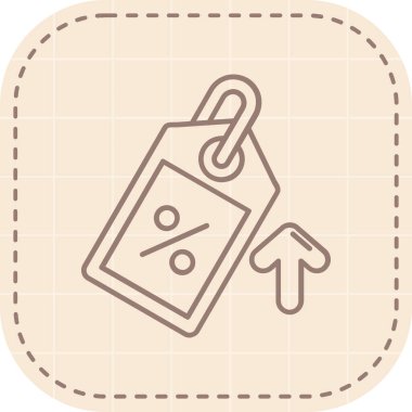 Taslak biçiminde indirimli fiyat etiketi simgesi