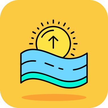 Güneşli bir haritanın vektör çizimi