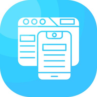 Tarayıcı web geliştirme simgesi düz biçimli