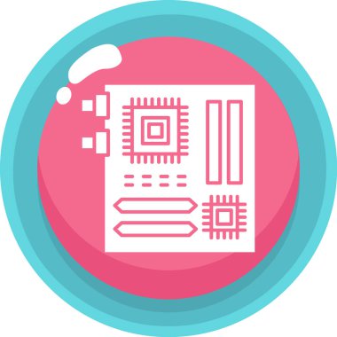 Çip simgesi vektör illüstrasyonu