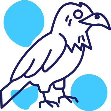 kuş simgesi vektör illüstrasyonu