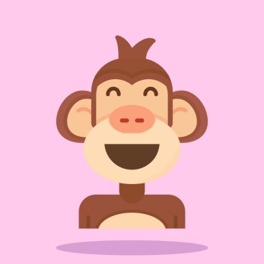 maymun ikon vektör illüstrasyonu