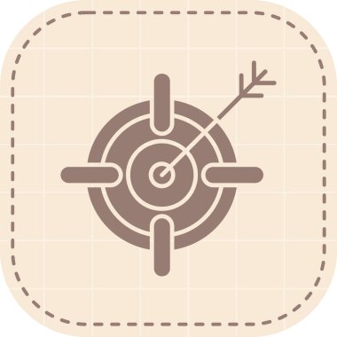 hedef simge, illüstrasyon, beyaz arkaplan üzerindeki vektör