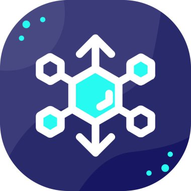 Kar Tanesi simgesi, vektör illüstrasyonu basit tasarım