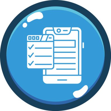 Kontrol listesi. Web simgesi basit illüstrasyon