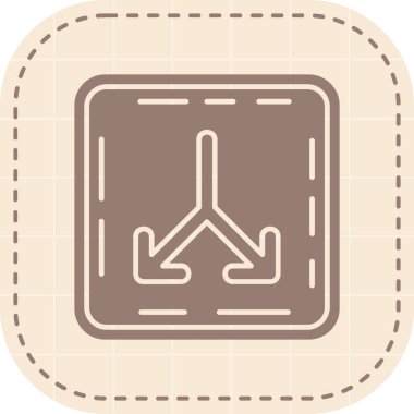 Tek izole edilmiş iğne simgesinin vektör çizimi