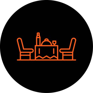 Bir tablo simgesinin vektör illüstrasyonu