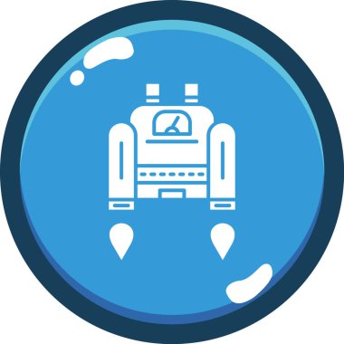 Gaz sobası simgesinin vektör illüstrasyonu