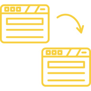 Web tarayıcı simgesi. Basit çizgi vektör illüstrasyonu