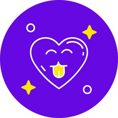 Kalp. Web simgesi basit illüstrasyon