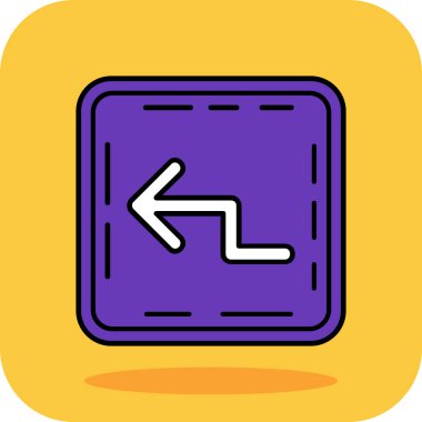 Beyaz arkaplanda izole edilmiş rota simgesine sahip ana hat haritası işaretçisini doldurdum. Yer belirleyici işareti. Yol haritası sembollü konum haritası yolu. vektör.