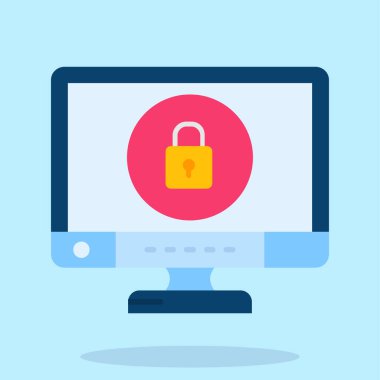 Bilgisayar simgesi vektör illüstrasyonu. düz biçim