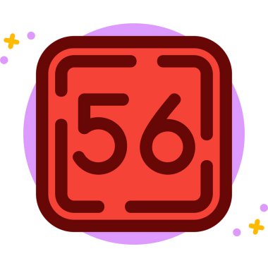 Taslak biçimdeki 65 yıllık simge beyaz arkaplanda izole edildi