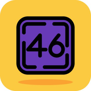 Bir 45 simgesinin vektör illüstrasyonu