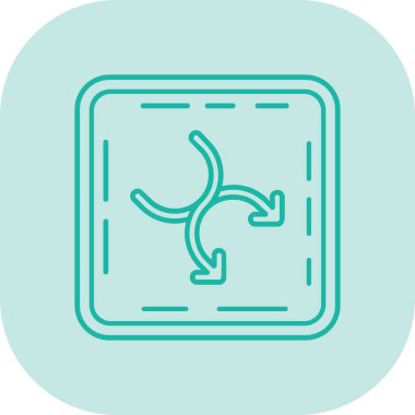 Beyaz arka planda yeşil çizgi köpek simgesi izole edildi. Hayvan sembolü. Çember çizimi. vektör illüstrasyonu