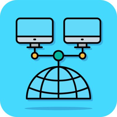 küresel ağ teknolojisi vektör simgesi