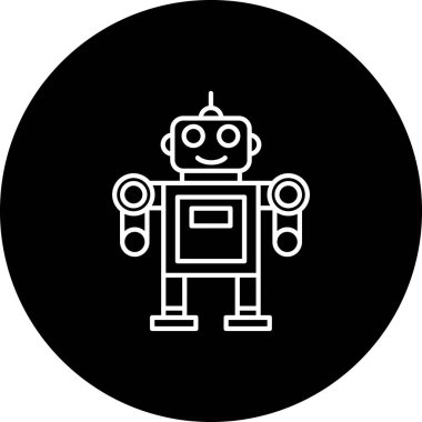 Vektör illüstrasyonu, robot simgesi