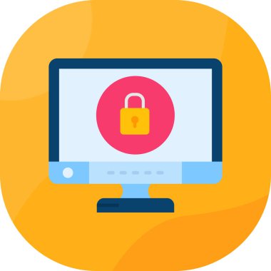 Bilgisayar. Web simgesi basit illüstrasyon