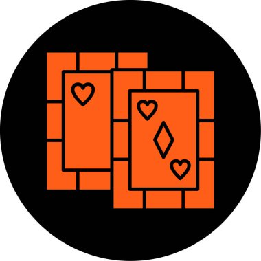 Aşk kartı simgesinin vektör illüstrasyonu