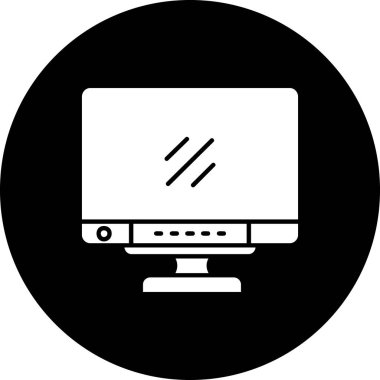 Bilgisayar. Web simgesi basit illüstrasyon