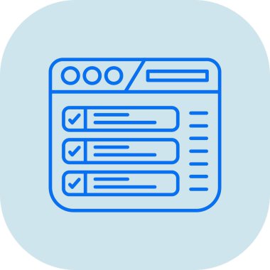 Ağ simgesi. Kontrol listesinin vektör illüstrasyonu