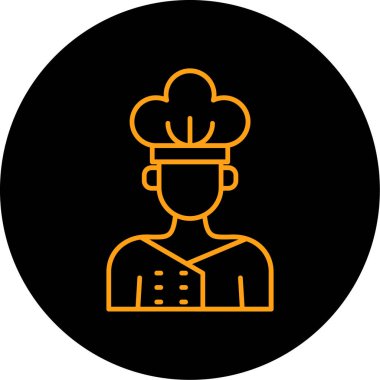 Şef. Web simgesi basit illüstrasyon