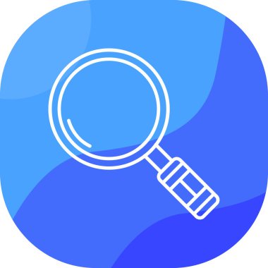 Bir büyüteç simgesinin vektör illüstrasyonu