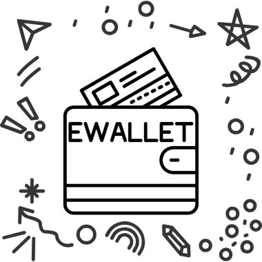 Vektör olarak ödeme cüzdanı simgesi. logotype