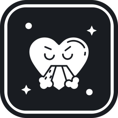 Modern kalp simgesinin vektör illüstrasyonu