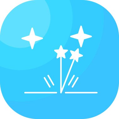 Havai fişekler. Web simgesi basit illüstrasyon