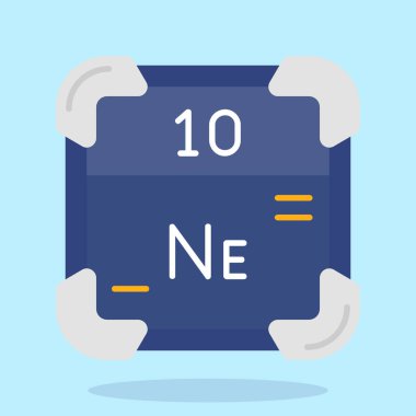 Daire içinde uzun gölgeli bir kimyasal ikonun çizimi