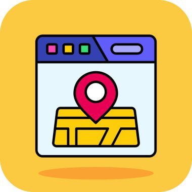 Beyaz arkaplanda izole edilmiş düz tasarım konum simgesi. harita sembolü