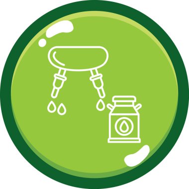 Yeşil bir simgenin vektör illüstrasyonu