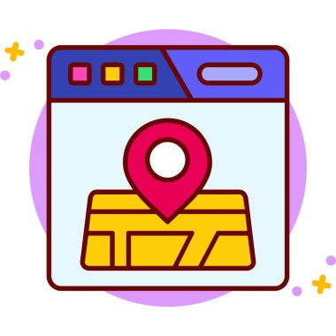 konum haritası konumu simgesi - taslak biçimi