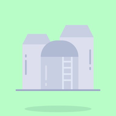 Modern mimari simgesinin vektör illüstrasyonu