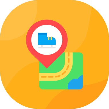 gps konum simgesi düz biçimli