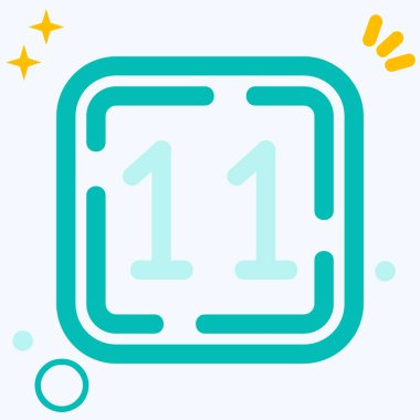 1 numaralı simge vektör illüstrasyon grafik tasarımı