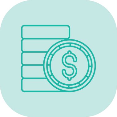 Para simgesinin vektör illüstrasyonu