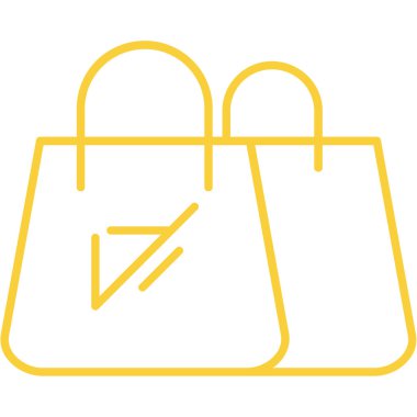 Alışveriş poşeti ikon vektör illüstrasyonu