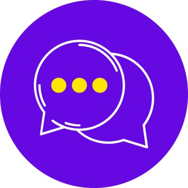 Konuş. Web simgesi basit illüstrasyon