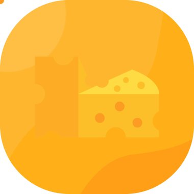 Peynir. Web simgesi basit illüstrasyon